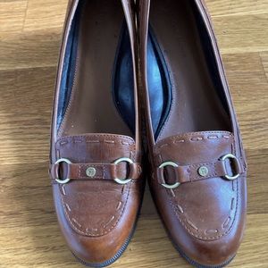 Etienne Aigner block loafer heels